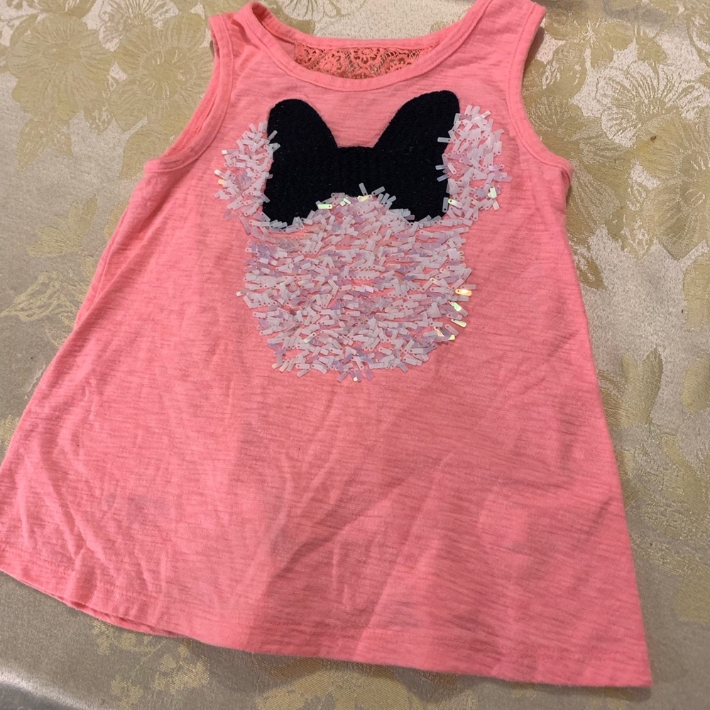 Girls Minnie Mouse pink tank
